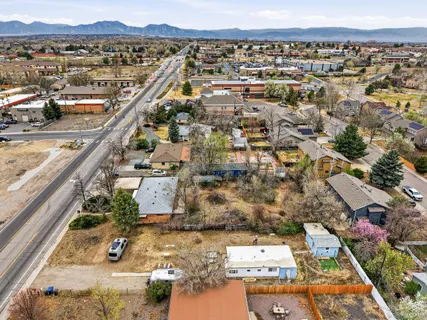 an aerial view of a city