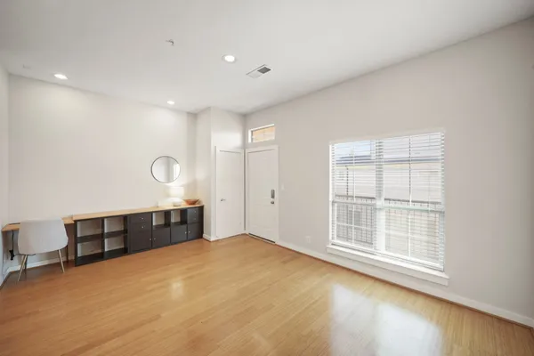 a view of a livingroom with a furniture