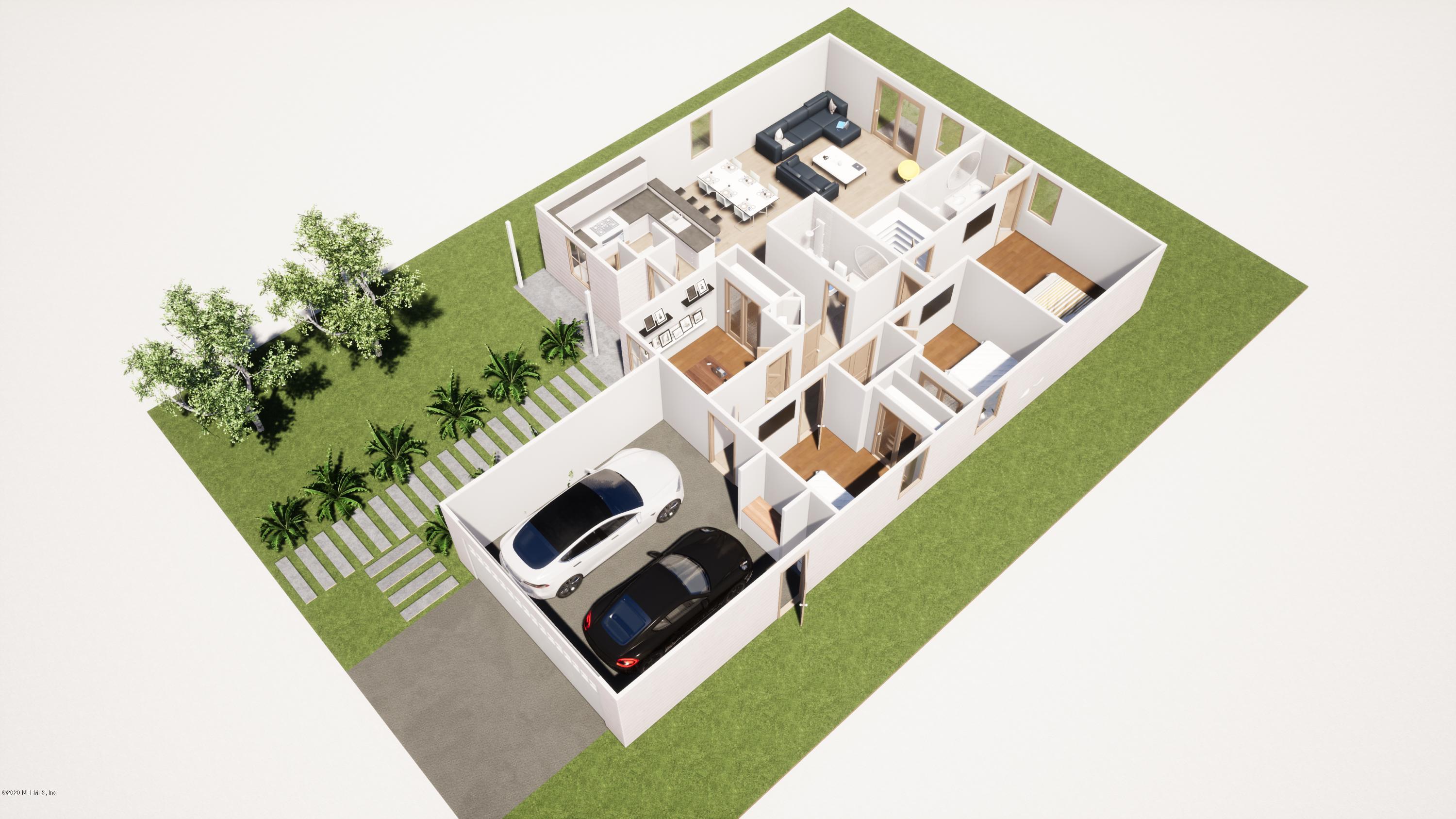 2037 Alley Road Jacksonville, FL 32233 - Photo 18 of 24 Artist Rendering of Floorplan