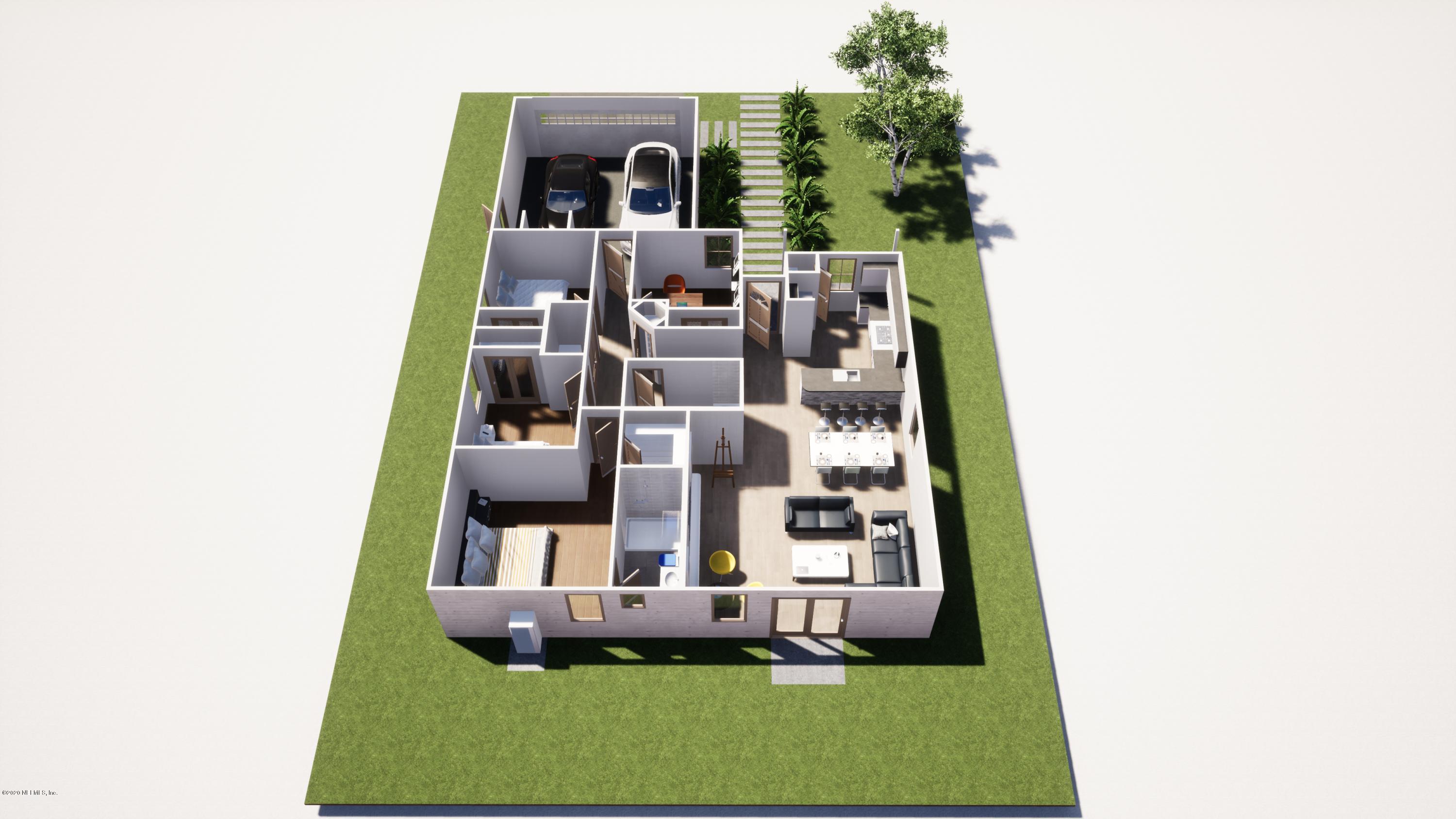 2037 Alley Road Jacksonville, FL 32233 - Photo 21 of 24 Artist Rendering of Floorplan