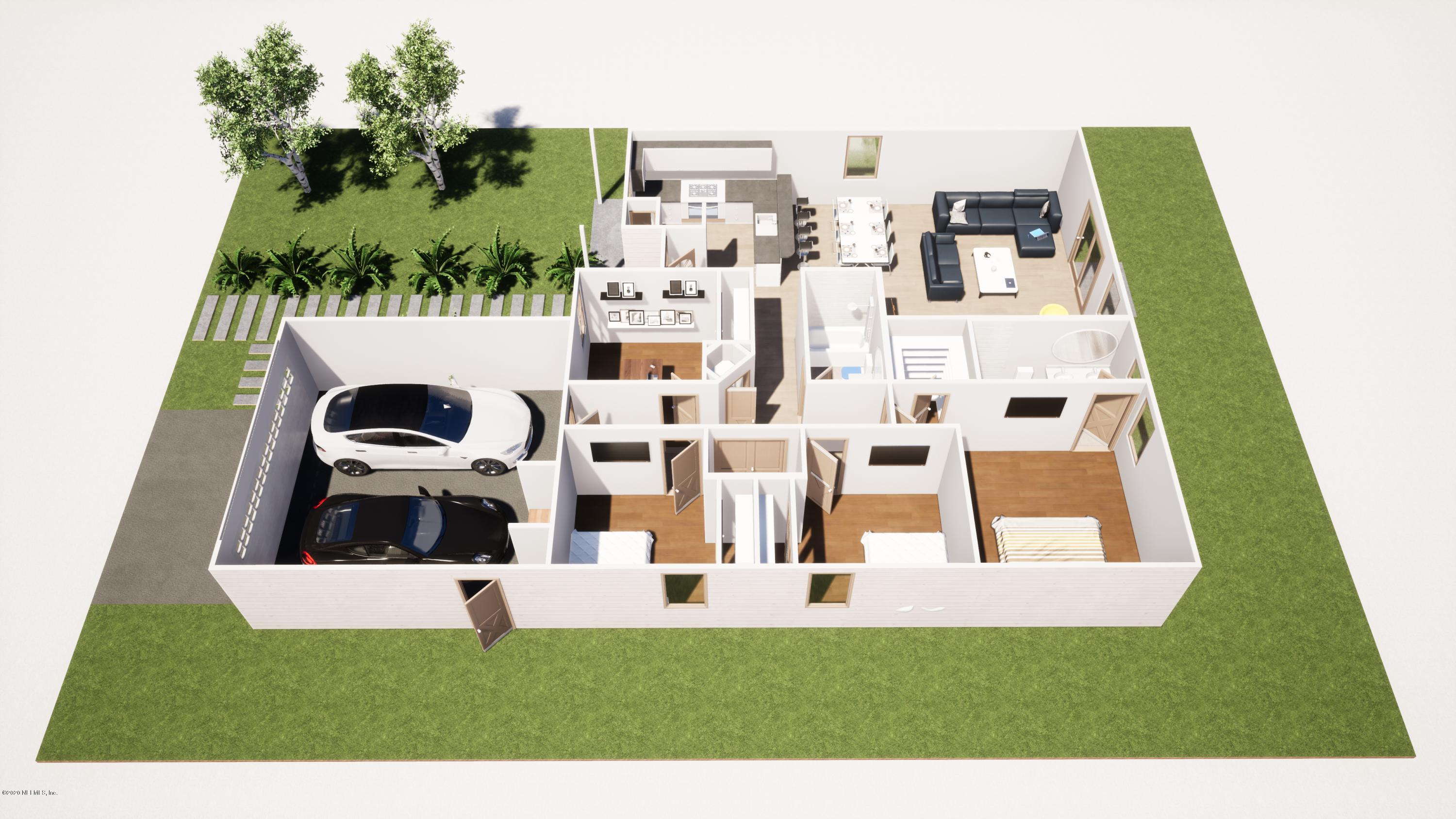 2037 Alley Road Jacksonville, FL 32233 - Photo 22 of 24 Artist Rendering of Floorplan