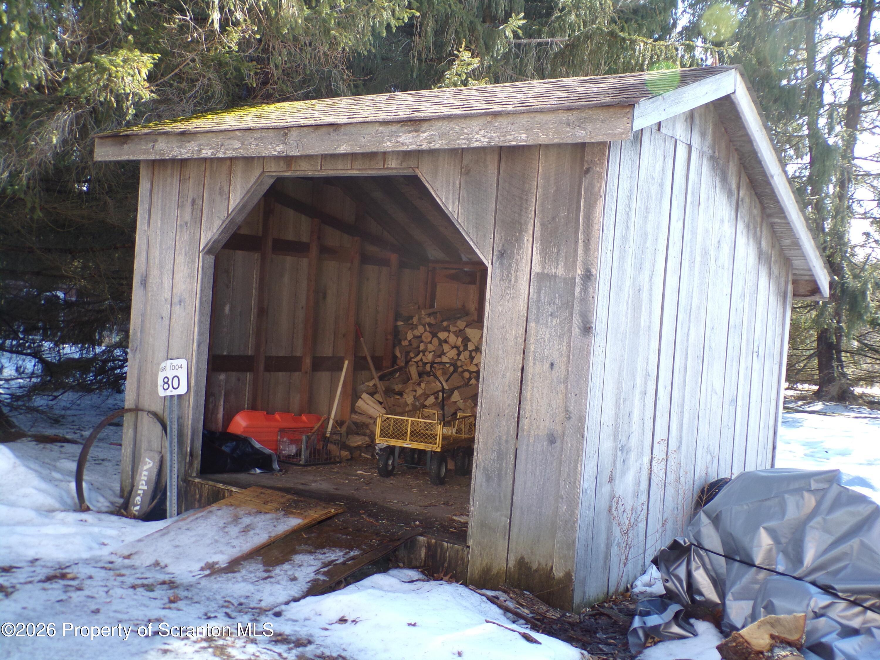 2590 Potter Hill Road Thompson, PA 18465 - Photo 12 of 38 Wood shed