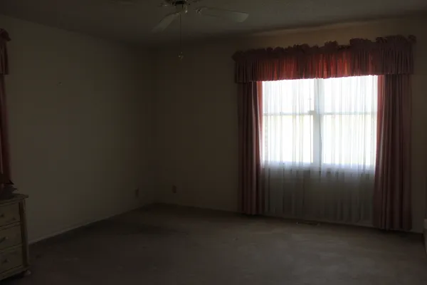 an empty room with a window