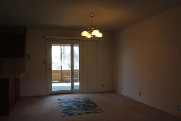an empty room with a window