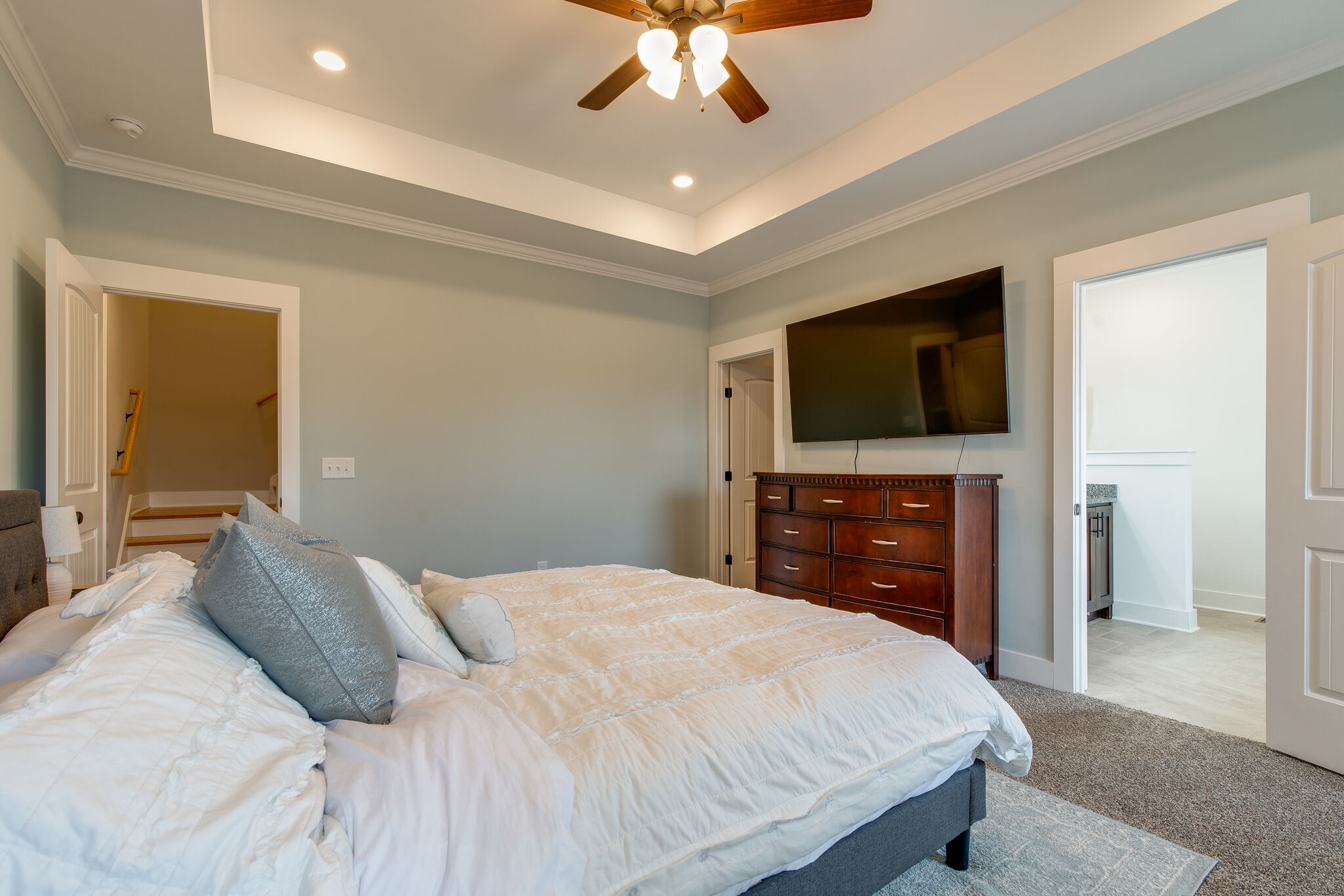 3188 Battle Creek Road Springfield, TN 37172 - Photo 22 of 49 a bedroom with a bed and a flat screen tv