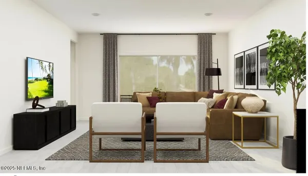 a bedroom with bed and window