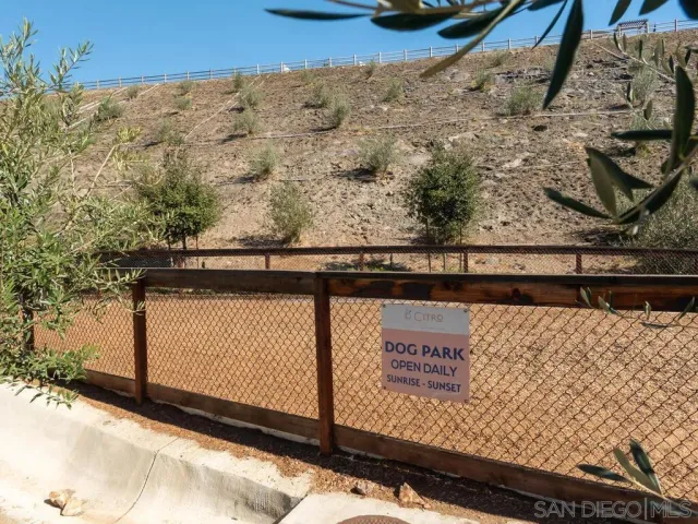 a view of a wooden bench under an umbrella