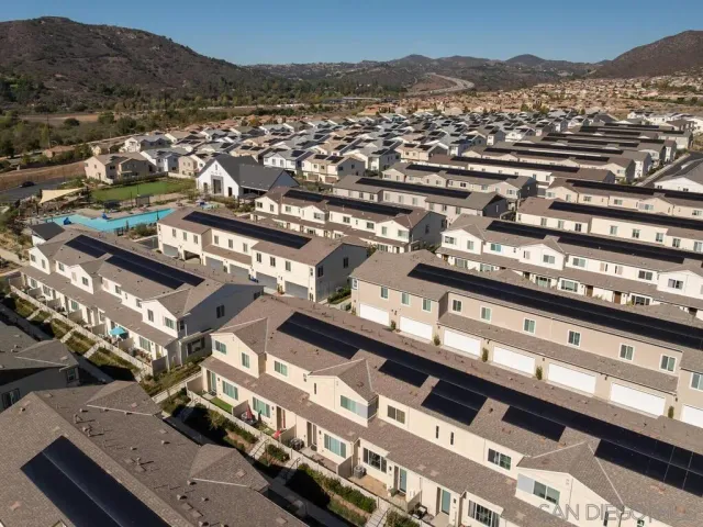 an aerial view of a city