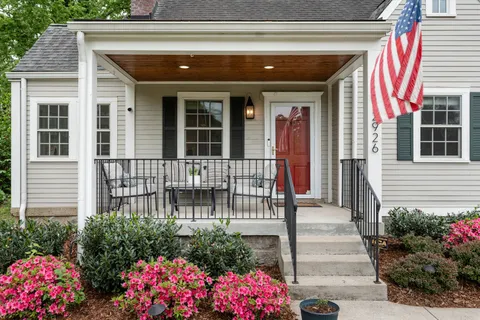 a front view of a house with entryway