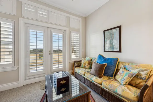 a workspace with furniture and window