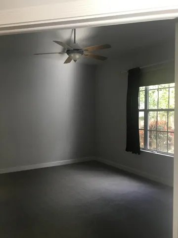 an empty room with a window