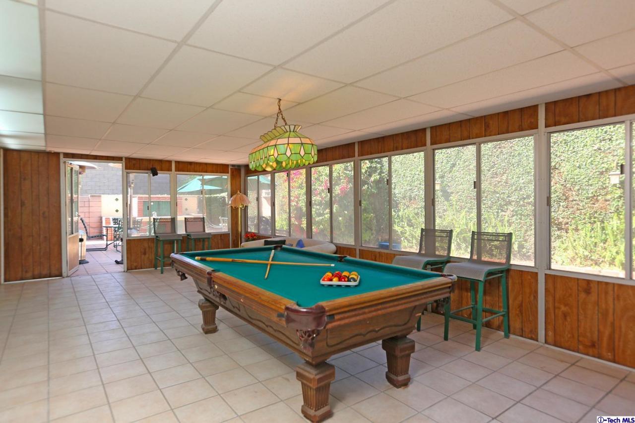 1023 North Old Ranch Road Arcadia, CA 91006 - Photo 27 of 32 a room with pool table and windows