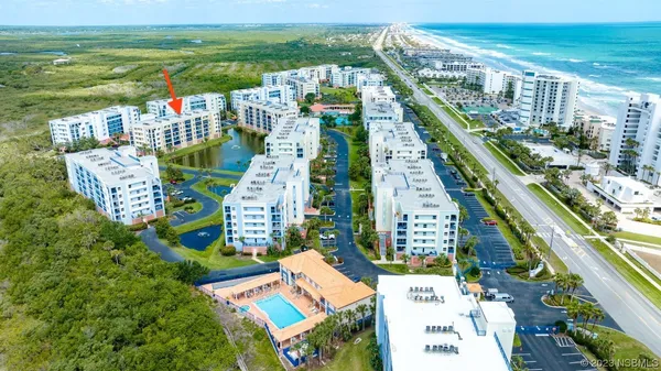 a view of building and yard