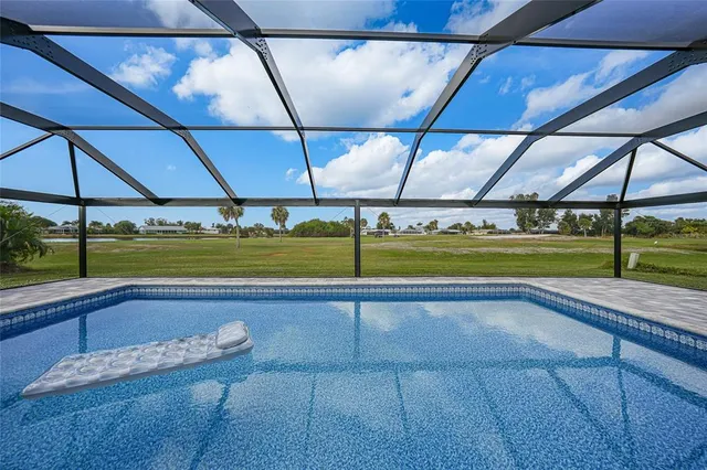 a view of an indoor swimming pool