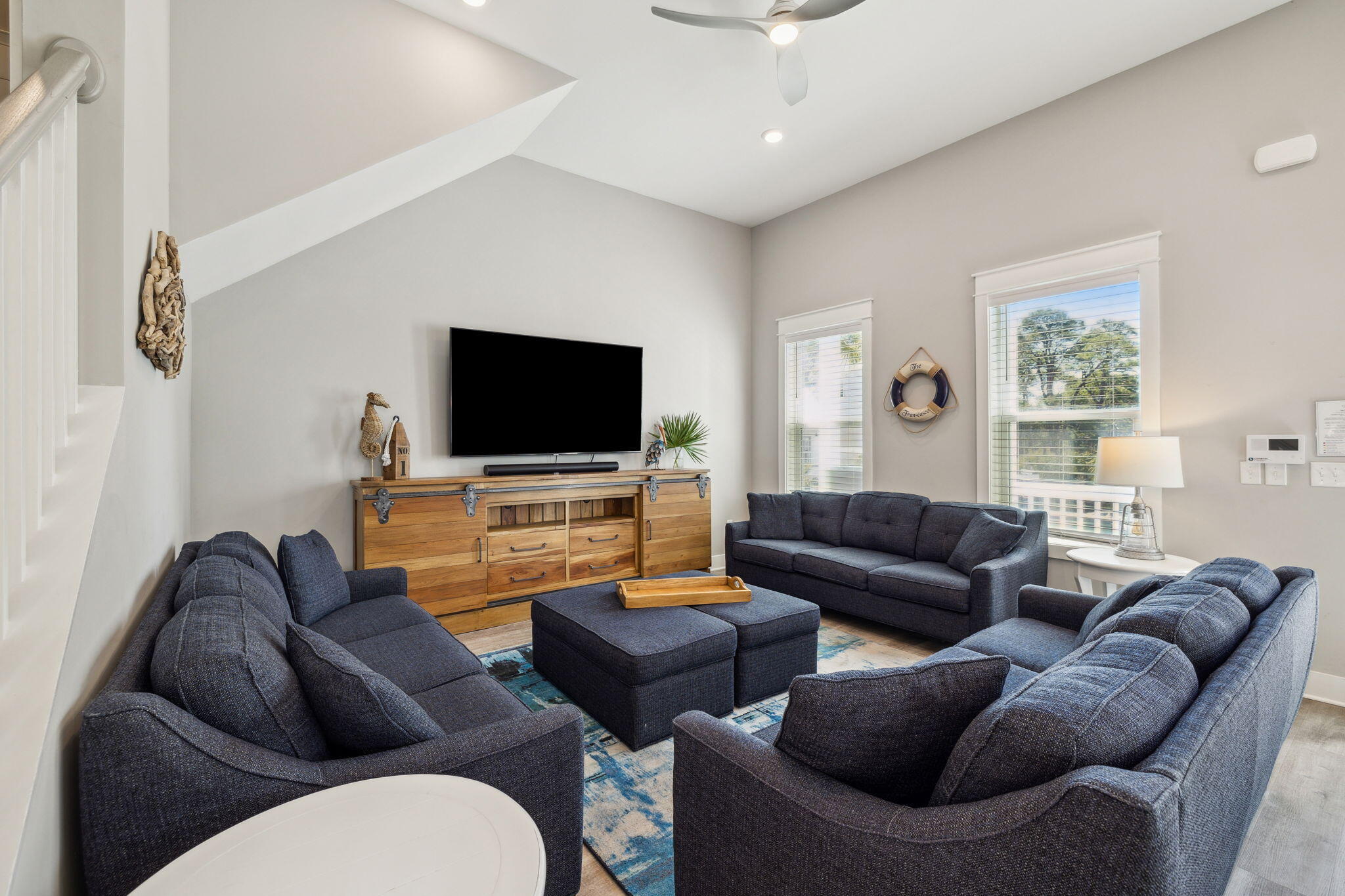 12 Clear Lane Santa Rosa Beach, FL 32459 - Photo 3 of 48 a living room with furniture and a flat screen tv