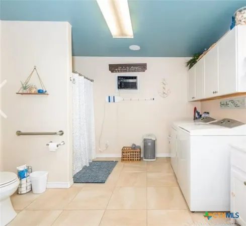 a view of a table and chairs in patio