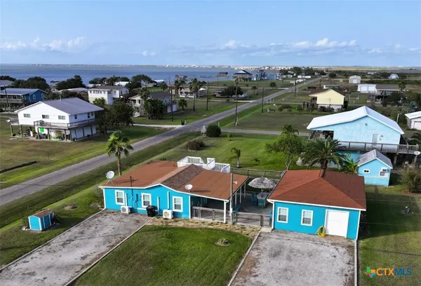 an aerial view of multiple houses