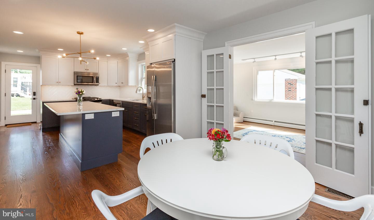 100 Bobbin Mill Road Media, PA 19063 - Photo 14 of 37 Kitchen & French Doors to Den