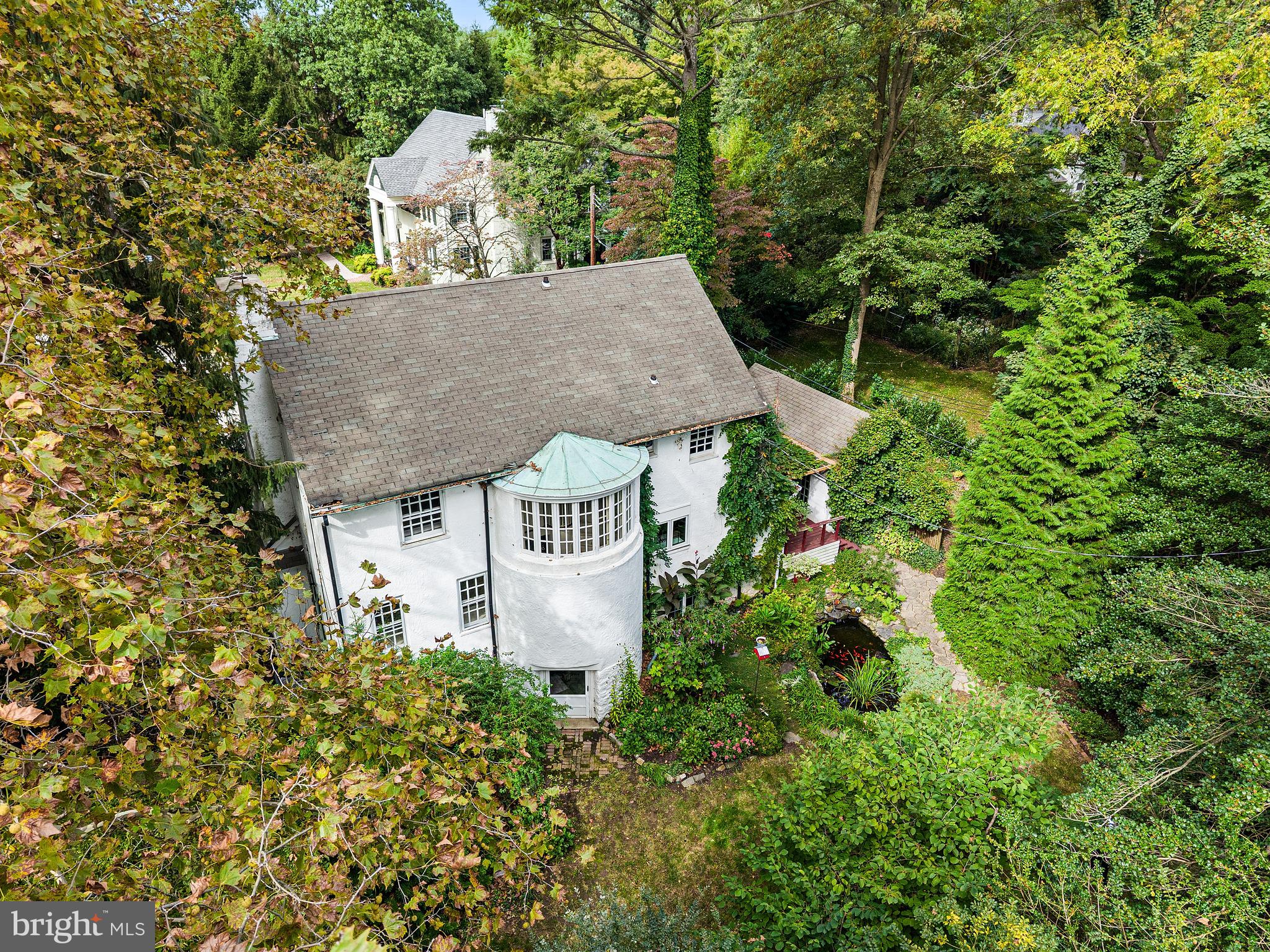 Aerial view of Architectural styling