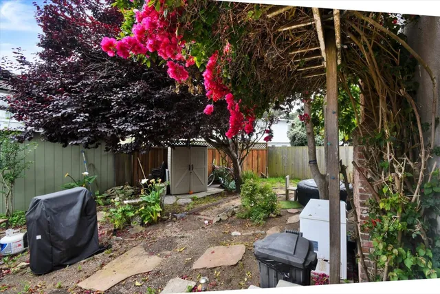 a house view with a backyard space