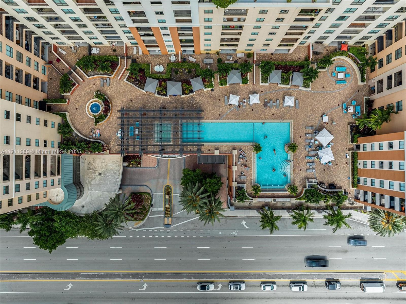 100 North Federal Highway, Unit 1413 Fort Lauderdale, FL 33301 - Photo 31 of 33 an aerial view of a building with garden space and street view