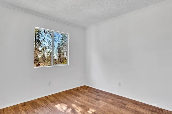 an empty room with a window