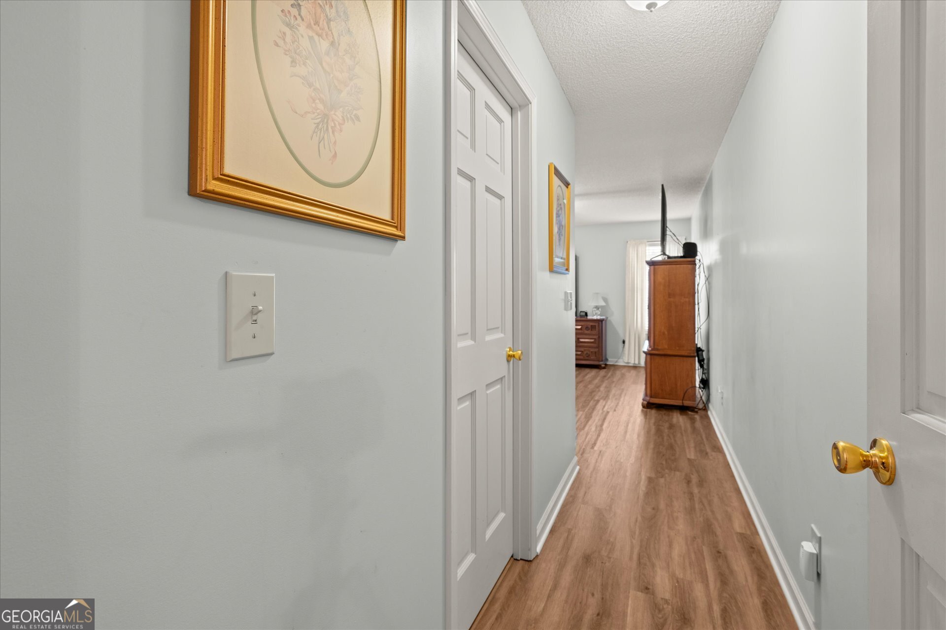 2643 Macedonia Road Franklin, GA 30217 - Photo 9 of 47 a view of a hallway with wooden floor and closet