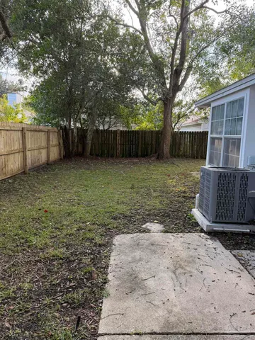 a backyard of a house