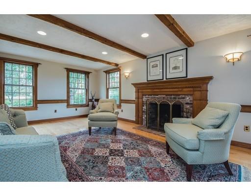 27 Sampson Road Bolton, MA 01740 - Photo 13 of 42 a living room with furniture a fireplace and a large window