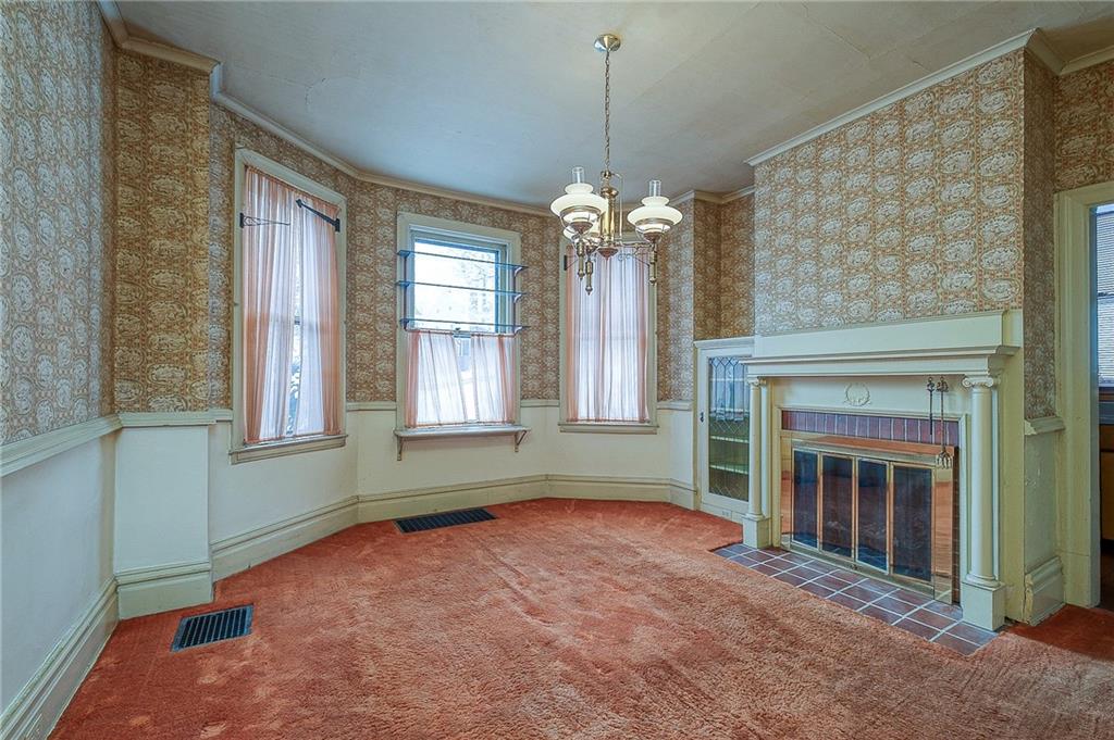 1132 Princeton Road Pittsburgh, PA 15205 - Photo 8 of 23 Ding room with wood burning Fireplace