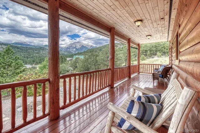 a view of balcony with couch