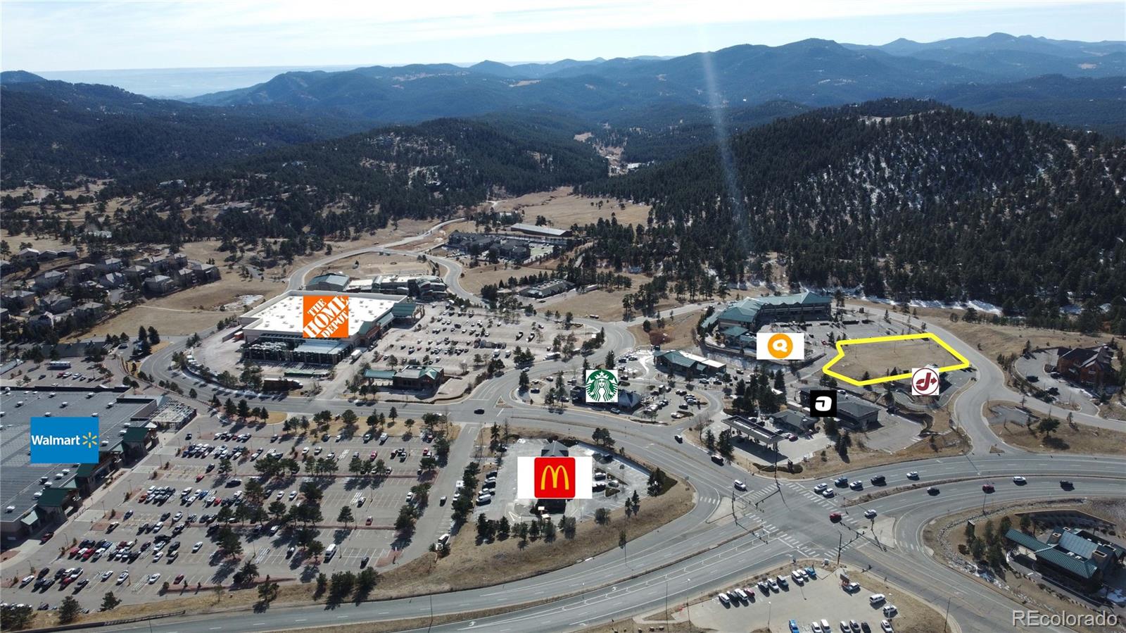 Hotel Way Evergreen, CO 80439 - Photo 3 of 4 an aerial view of residential houses and car parked