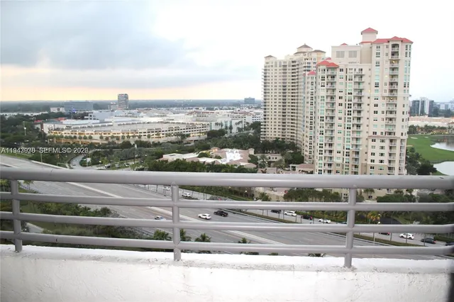 a view of a city with tall buildings