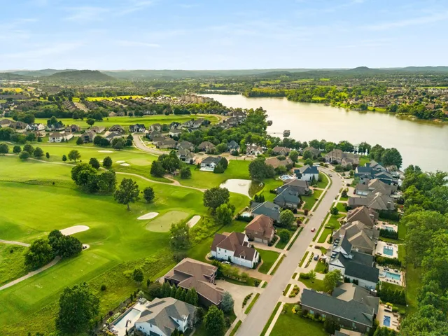 a view of lake with city view