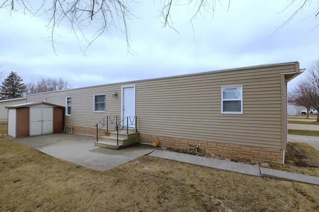 a backyard of a house
