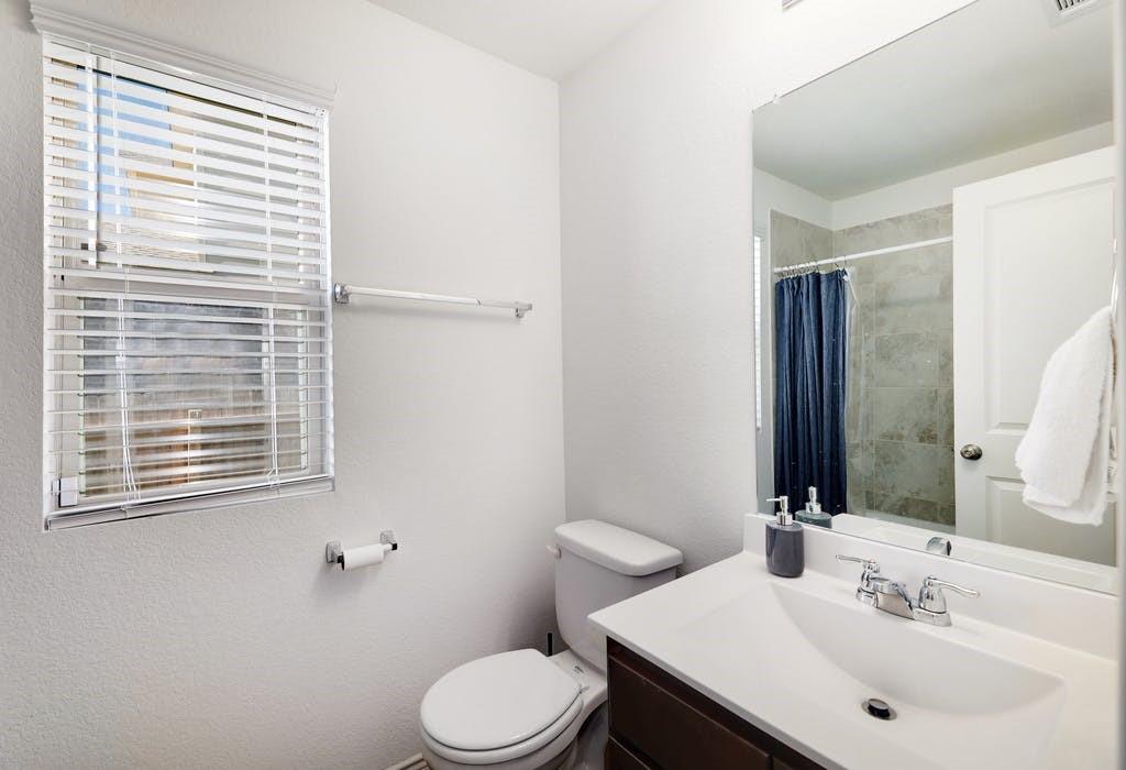 21416 Bird Wing Drive Pflugerville, TX 78660 - Photo 17 of 25 a bathroom with a sink a toilet and mirror