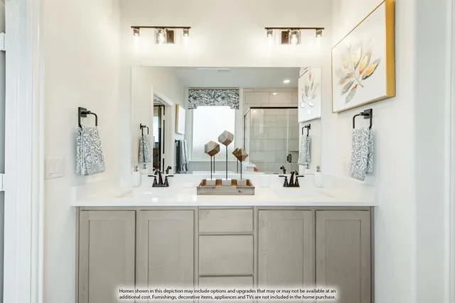 a bathroom with a tub and shower