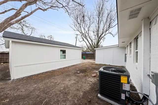 a backyard of a house