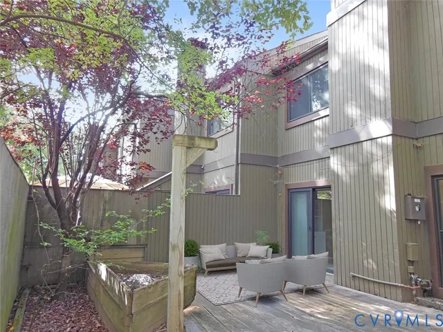 a backyard of a house