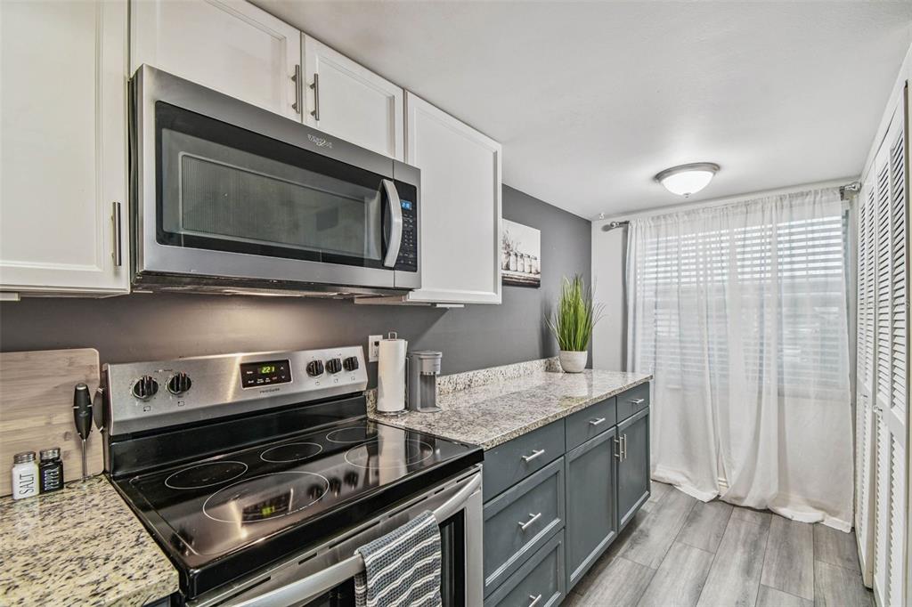 9613 Midiron Court, Unit 39A New Port Richey, FL 34655 - Photo 19 of 76 a kitchen with a stove and a microwave