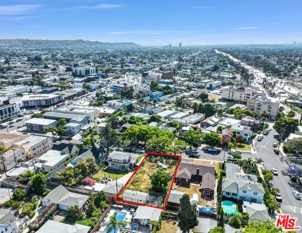 an aerial view of a city