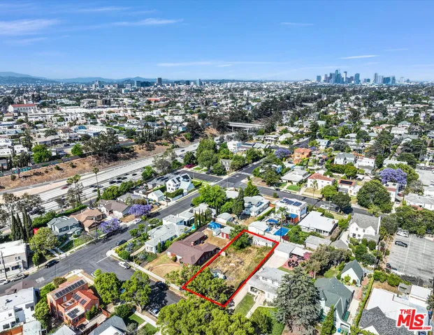 an aerial view of a city