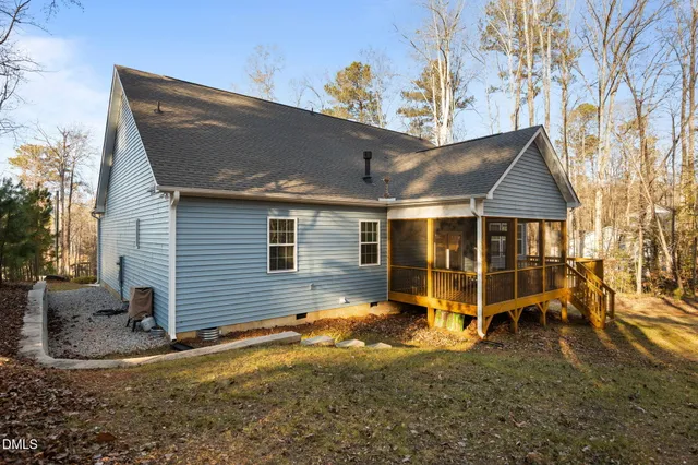 a balcony with wooden floor