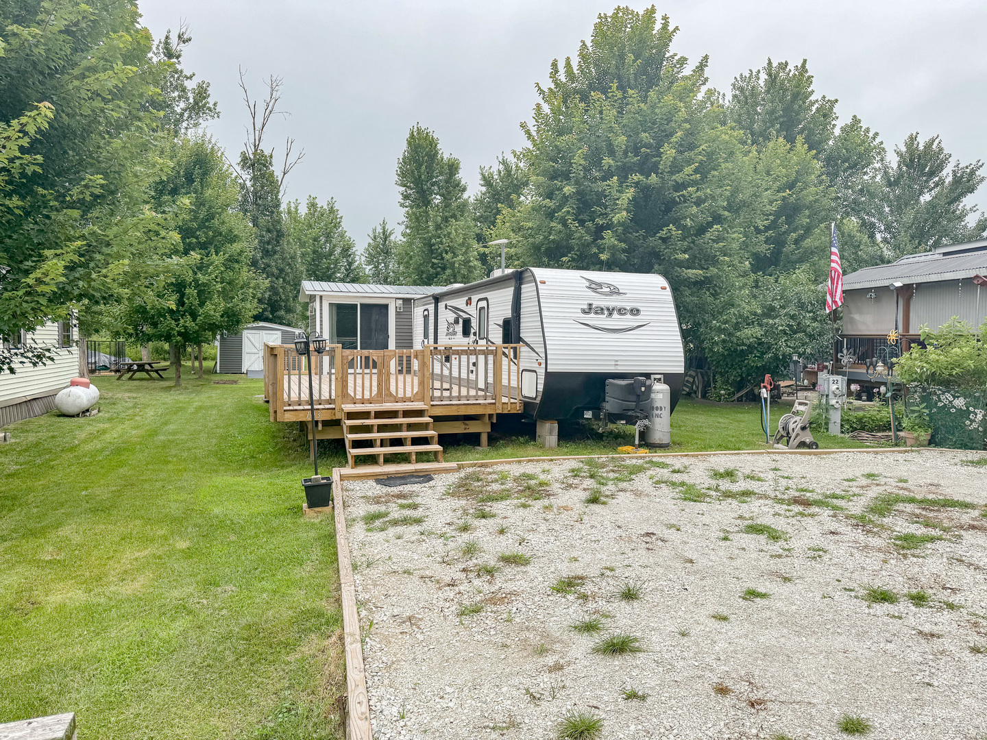 a house with trees in the background