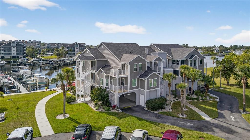 an aerial view of multiple house
