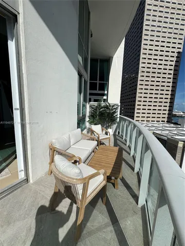 a outdoor living space with furniture