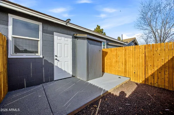 a backyard of a house