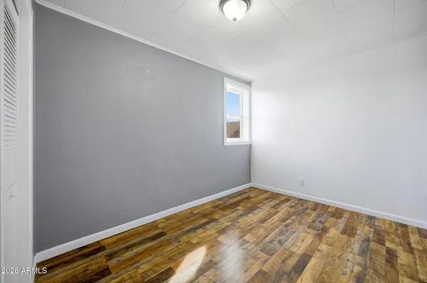 an empty room with a window