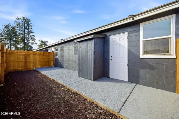 a backyard of a house