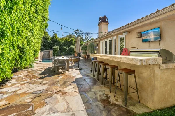 a house view with a garden space